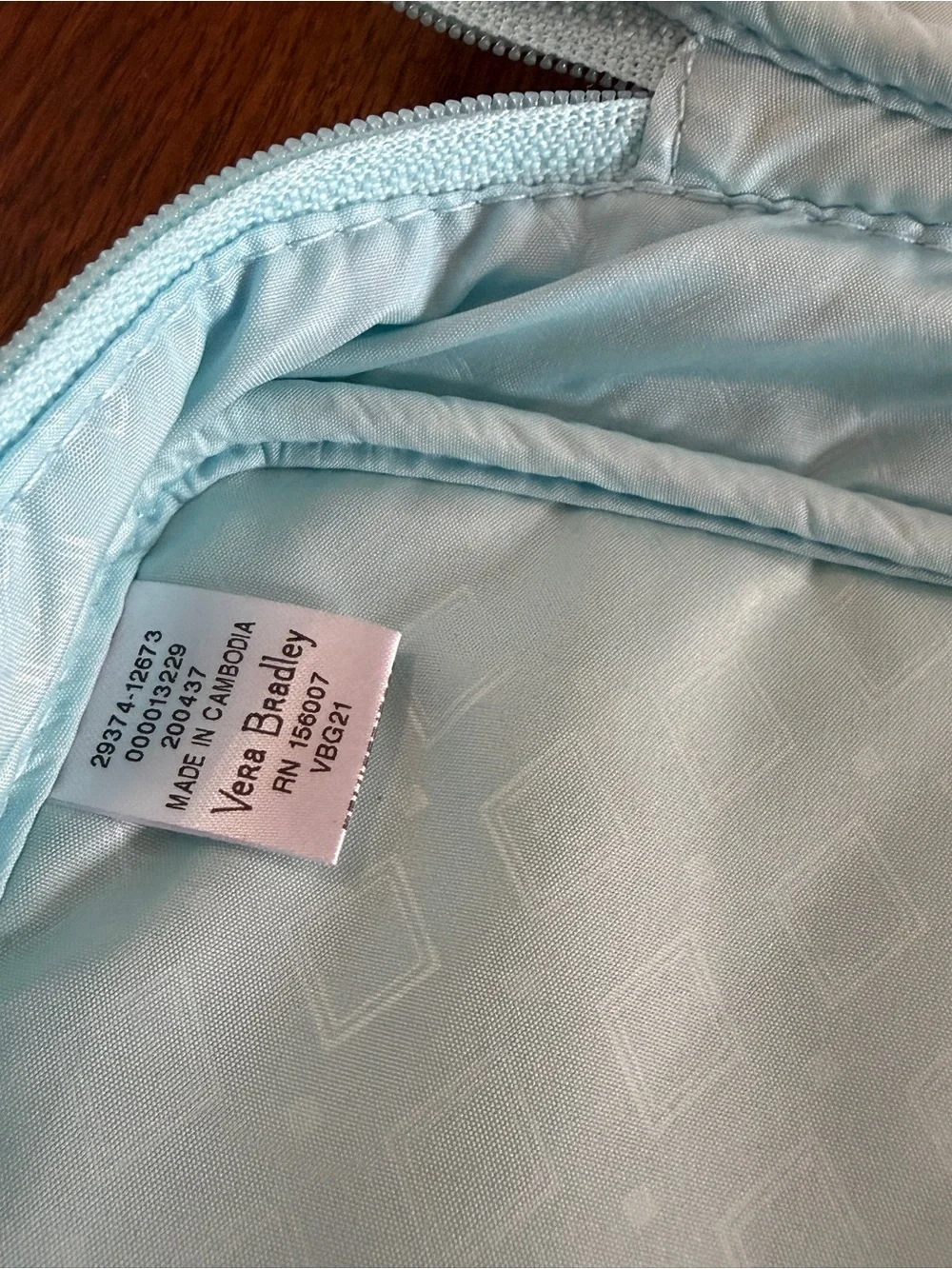 Vera Bradley Quilted Lemon Print Cosmetic Case in Light Blue